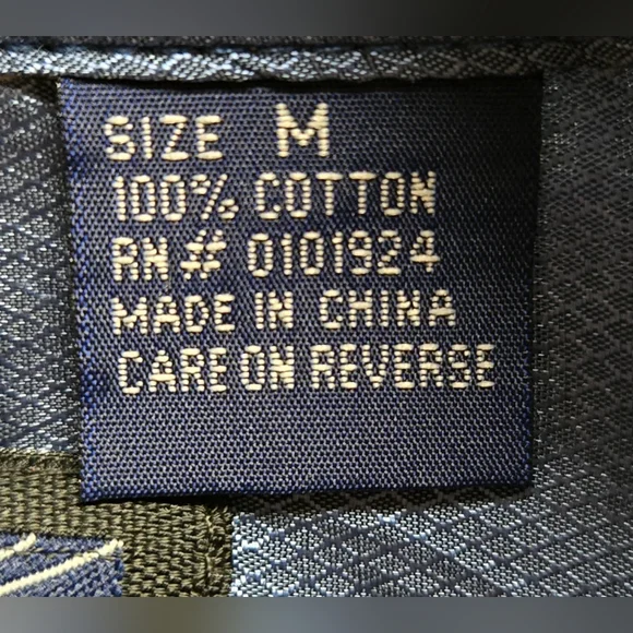 English Laundry Christopher Wicks Embroidered Button Shirt Men Size M Flip Cuff